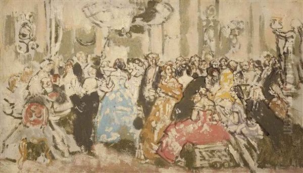 Study For Glencora (after John Gilbert) Oil Painting by Walter Sickert