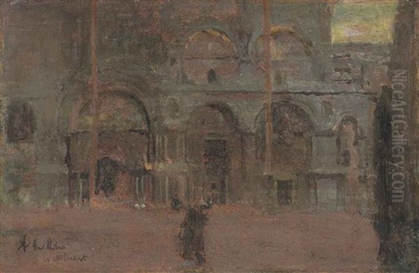 The Facade Of St. Mark's, Venice Oil Painting by Walter Sickert