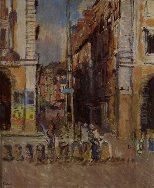 Les Arcades, Dieppe Oil Painting by Walter Sickert