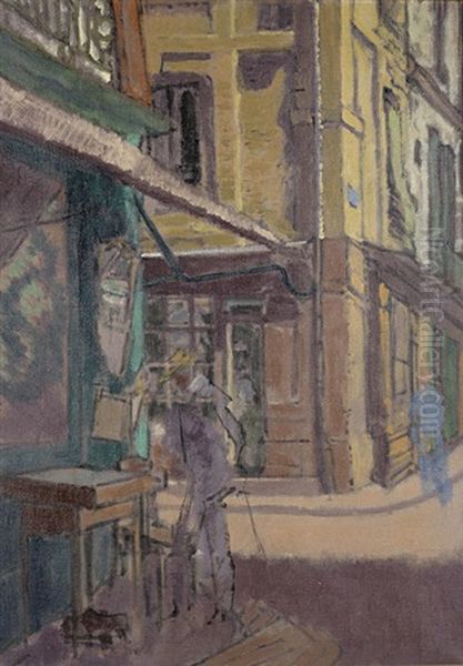 A Street In Dieppe Oil Painting by Walter Sickert