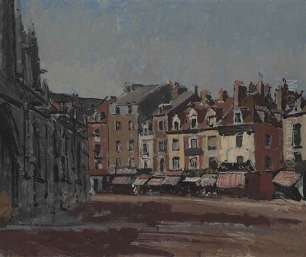 Rue De La Boucherie With St. Jacques Oil Painting by Walter Sickert