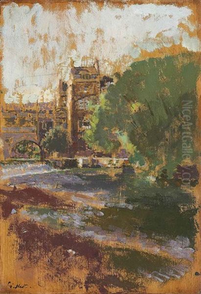 Pulteney Bridge, Bath Oil Painting by Walter Sickert