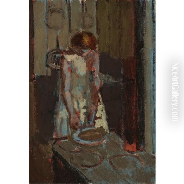 A French Kitchen Oil Painting by Walter Sickert