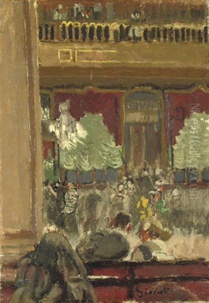 Music Hall Oil Painting by Walter Sickert