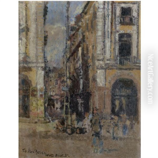 Les Arcades, Dieppe Oil Painting by Walter Sickert