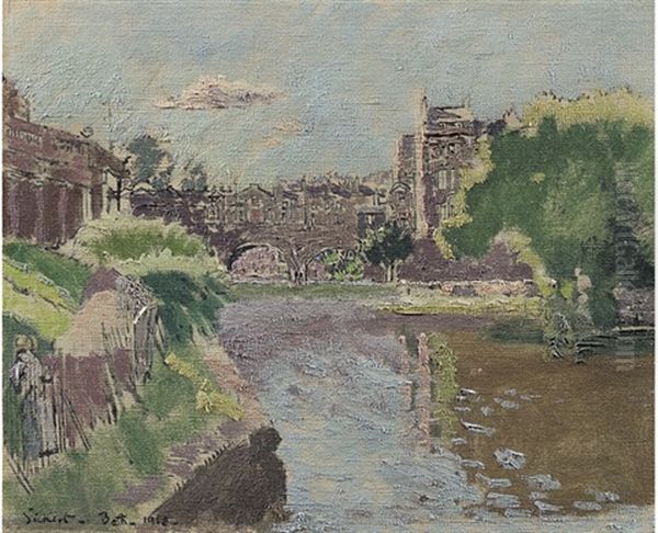 Pulteney Bridge, Bath Oil Painting by Walter Sickert