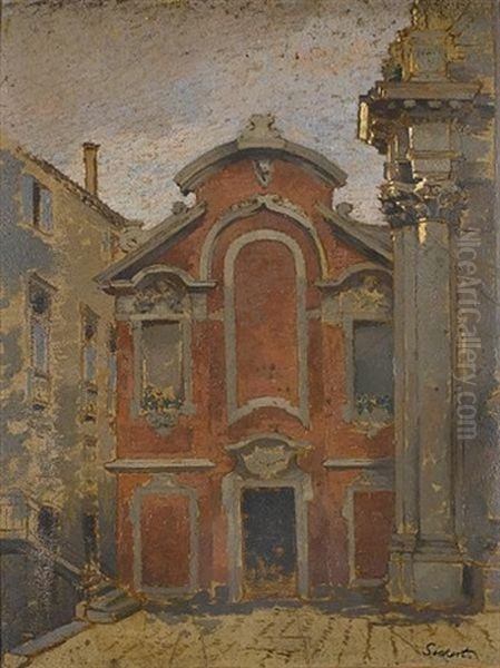 Priest's House Of San Stae Oil Painting by Walter Sickert