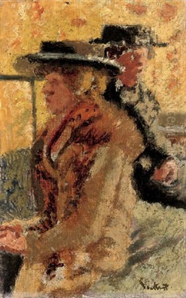 Mother And Daughter - Lou Lou I Love You Oil Painting by Walter Sickert