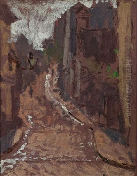 Street Scene, Dieppe Oil Painting by Walter Sickert