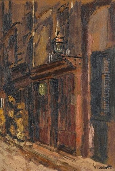 The Street Lantern, Dieppe Oil Painting by Walter Sickert