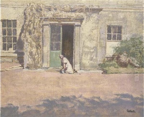 A Scrubbing On The Doorstep Oil Painting by Walter Sickert