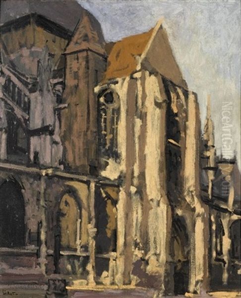 South Facade Of St. Jacques, Dieppe Oil Painting by Walter Sickert