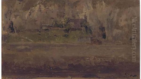 Les Falaises Du Pollet Et L'atelier Du Peintre Haquette (esquisse) Oil Painting by Walter Sickert