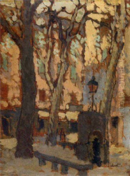 Street Corner, Dieppe Oil Painting by Walter Sickert