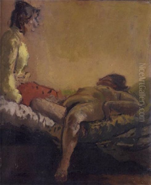 Conversations Oil Painting by Walter Sickert