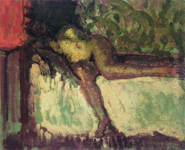 Reclining Nude Oil Painting by Walter Sickert