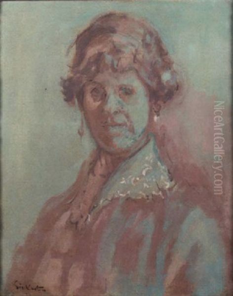 Portrait Of A Lady Oil Painting by Walter Sickert