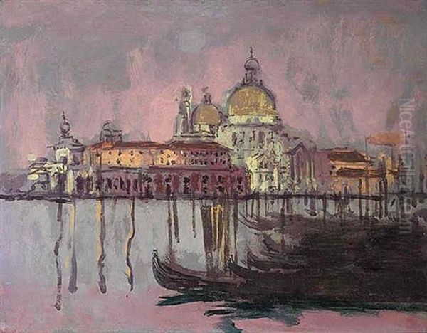 La Dogana And Santa Maria Della Salute Oil Painting by Walter Sickert