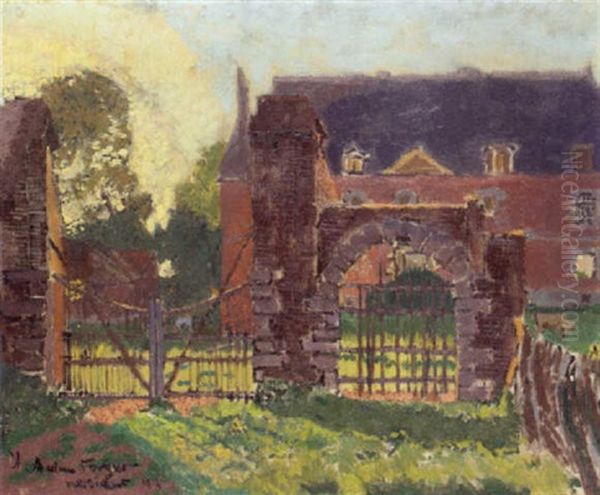 Gate To The Chateau D'auberville, Near Envermeu Oil Painting by Walter Sickert