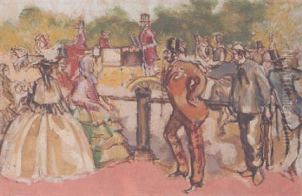 Elegant Promenade Oil Painting by Walter Sickert