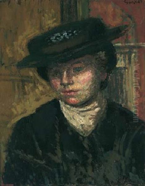 Girl In A Sailor Hat: The New Home Oil Painting by Walter Sickert