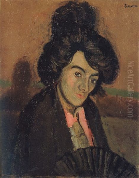 Portrait Of A Venetian Woman; La Callera Oil Painting by Walter Sickert