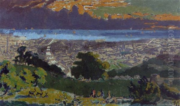 Dublin From Phoenix Park Oil Painting by Walter Sickert