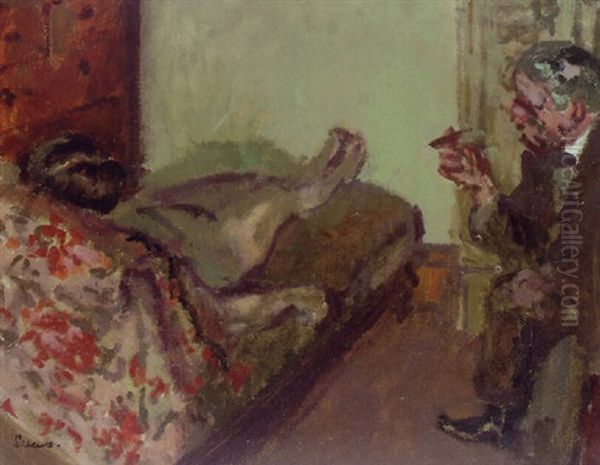 Nude On Couch Oil Painting by Walter Sickert