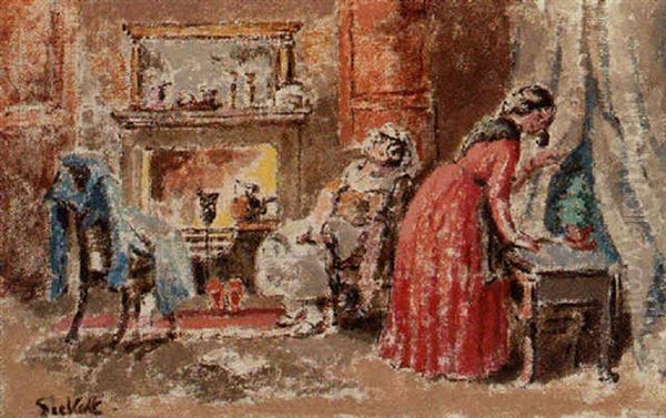 Fire-side Slumber Oil Painting by Walter Sickert