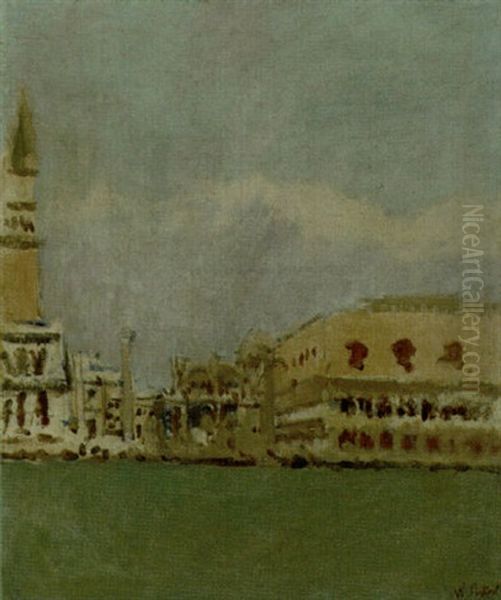 The Doge's Palace And Campanile, Venice Oil Painting by Walter Sickert