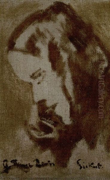 Portrait Of Gwen Ffrangcon-davies Oil Painting by Walter Sickert