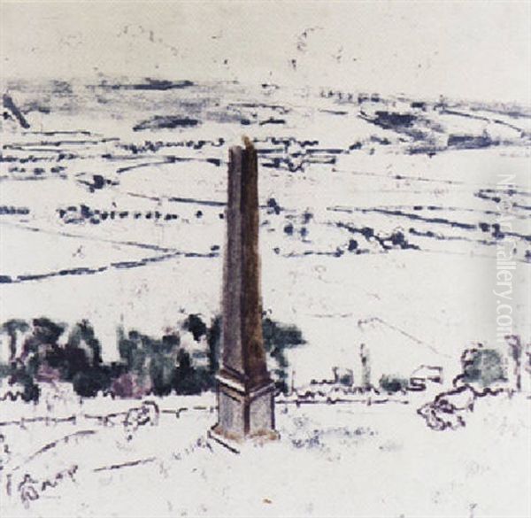 The Obelisk At Arques, Eaulne Valley, Dieppe Oil Painting by Walter Sickert