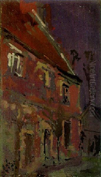 Red Brick House Oil Painting by Walter Sickert