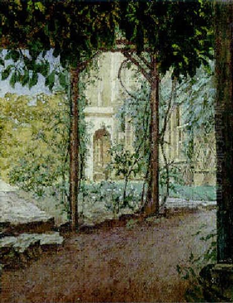 The Garden, St. George's Hill House, Bathampton Oil Painting by Walter Sickert