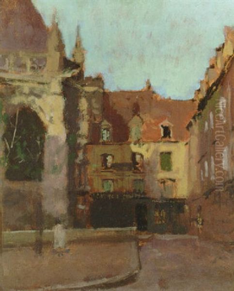 Eglise De St.jacques, Rue St. Catherine, Dieppe Oil Painting by Walter Sickert