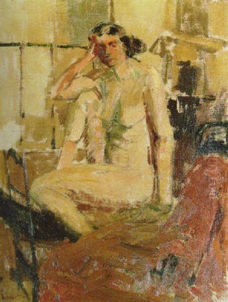 Nude On A Bed Oil Painting by Walter Sickert