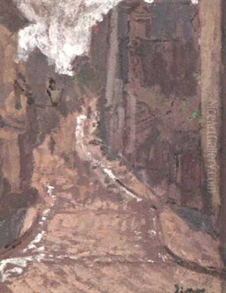 La Mont De Neuville, Dieppe Oil Painting by Walter Sickert