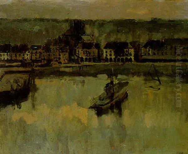 Le Bassin, Dieppe Oil Painting by Walter Sickert