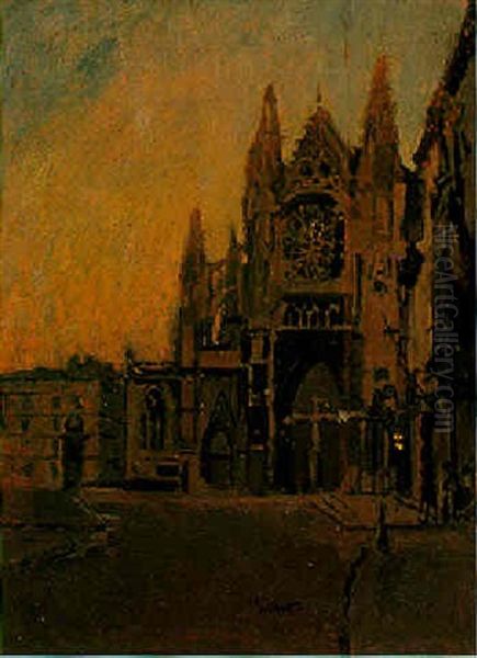 St. Jacques, Dieppe Oil Painting by Walter Sickert