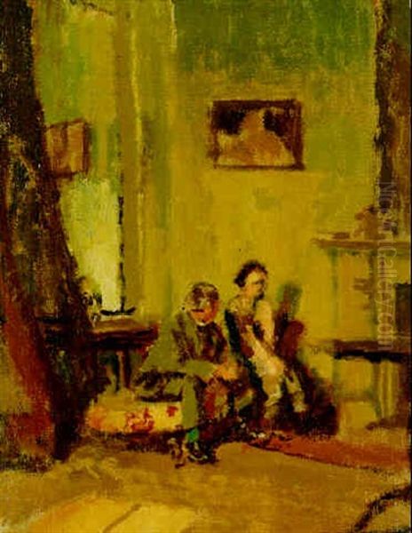 Telling The Tale Oil Painting by Walter Sickert