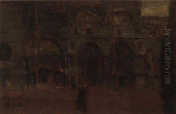 The Facade Of St. Mark's, Venice Oil Painting by Walter Sickert