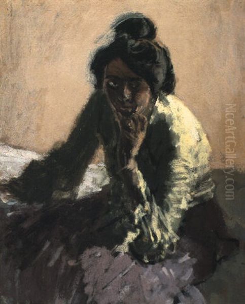 Seated Woman, Venice Oil Painting by Walter Sickert