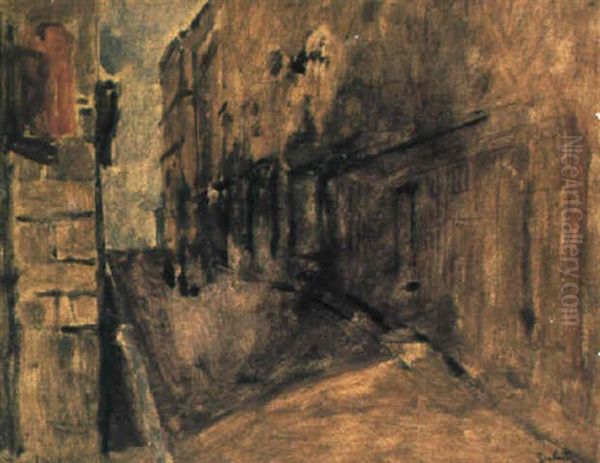 Street Of The Wind, Dieppe Oil Painting by Walter Sickert