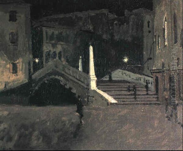 Ponte Della Guglie Sul Cannaregio Oil Painting by Walter Sickert