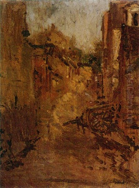 Le Mont De Neuville, Dieppe Oil Painting by Walter Sickert