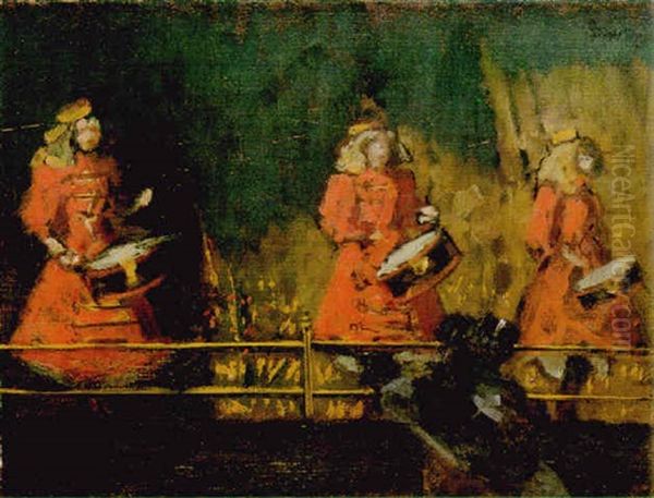 The Three Drummers Or The Three Imperialists Oil Painting by Walter Sickert