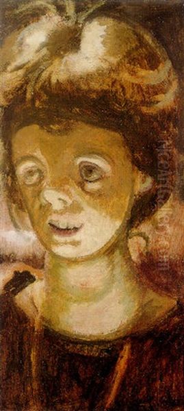 Portrait Of Cicely Hey (before The Footlights) Oil Painting by Walter Sickert