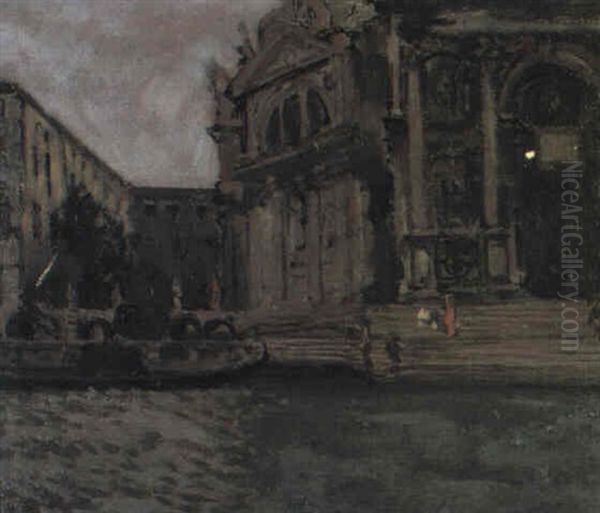 The Steps Of Santa Maria Della Salute Oil Painting by Walter Sickert