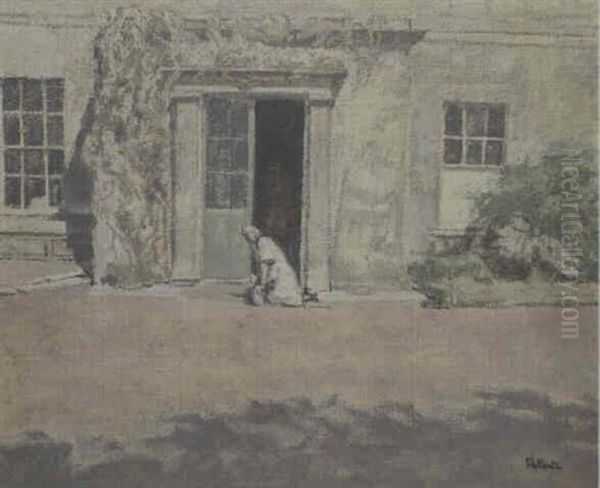 A Scrubbing On The Doorstep Oil Painting by Walter Sickert