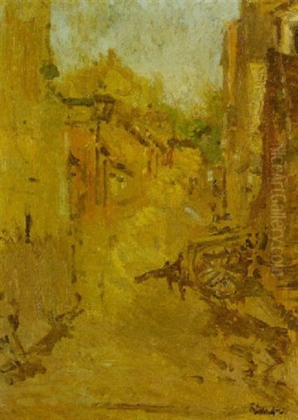 Dieppe Street Scene Oil Painting by Walter Sickert